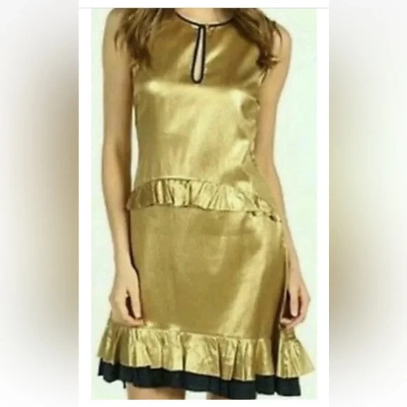 Juicy Couture Gold and Black Midi Dress - Picture 2 of 2